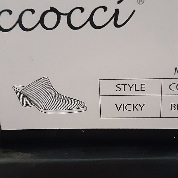 CCOCCI VICKY BLACKY CORDUROY MULE CLOGS SLIDES - Picture 6 of 6